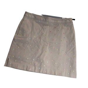EP Pro Tan Multi Color Embroidered Polka Dot Tennis Golf Skort